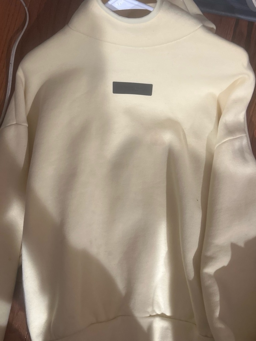 ESSENTIALS Minimal Cream Crewneck Sweatshirt